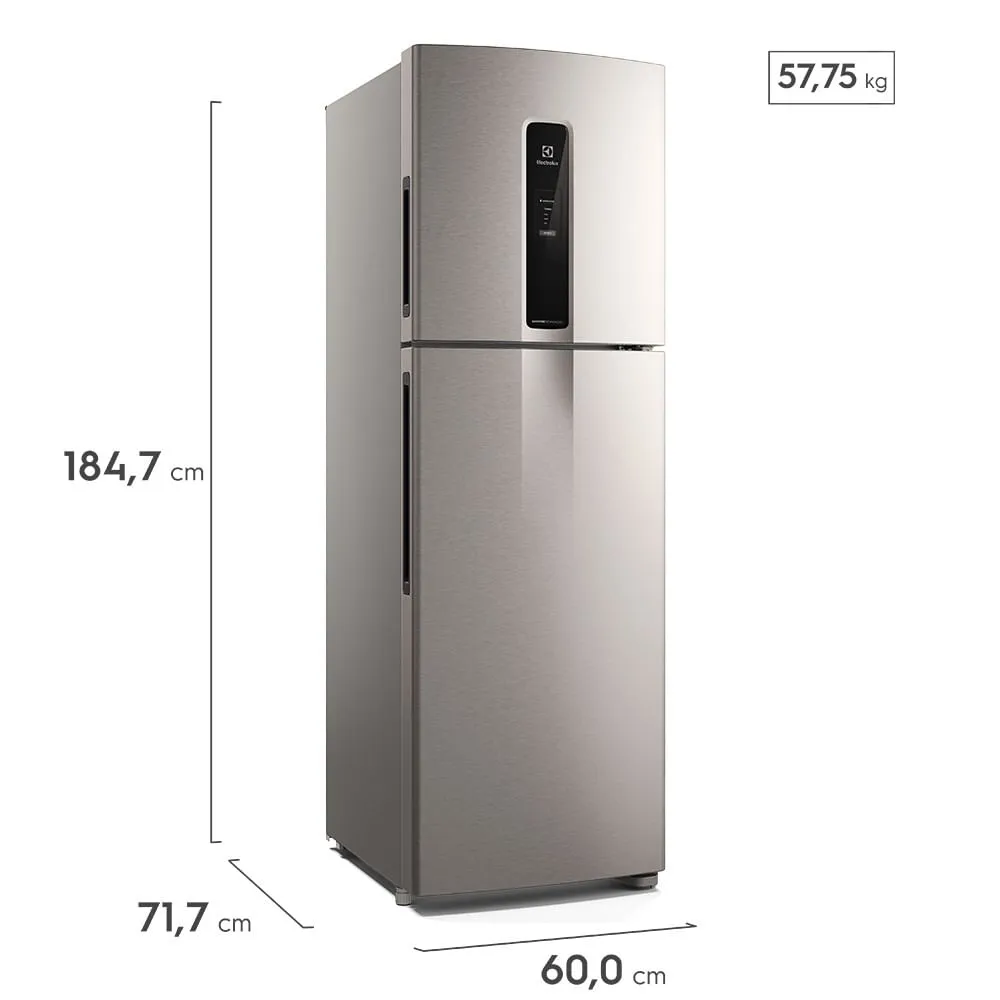 Geladeira Electrolux Frost Free Inverter 415L Efficient com AutoSense Inox Look (IF46S)