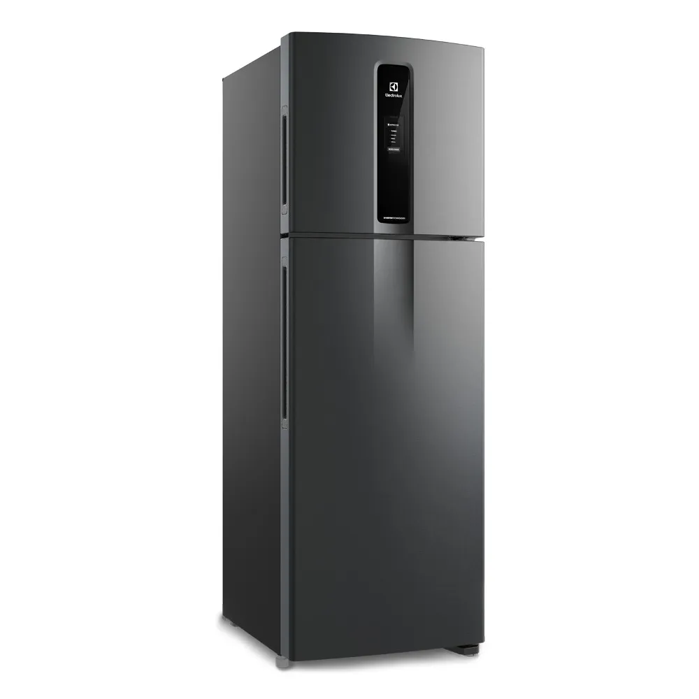 Geladeira Electrolux Frost Free Inverter 390L Efficient AutoSense Duplex Black Inox Look (IF43B)