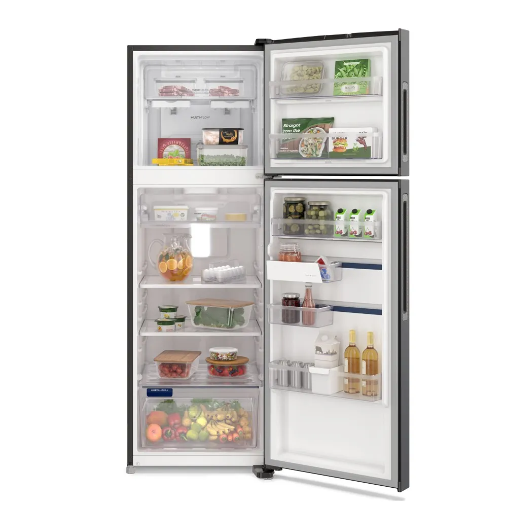 Geladeira Electrolux Frost Free Inverter 390L Efficient AutoSense Duplex Black Inox Look (IF43B)