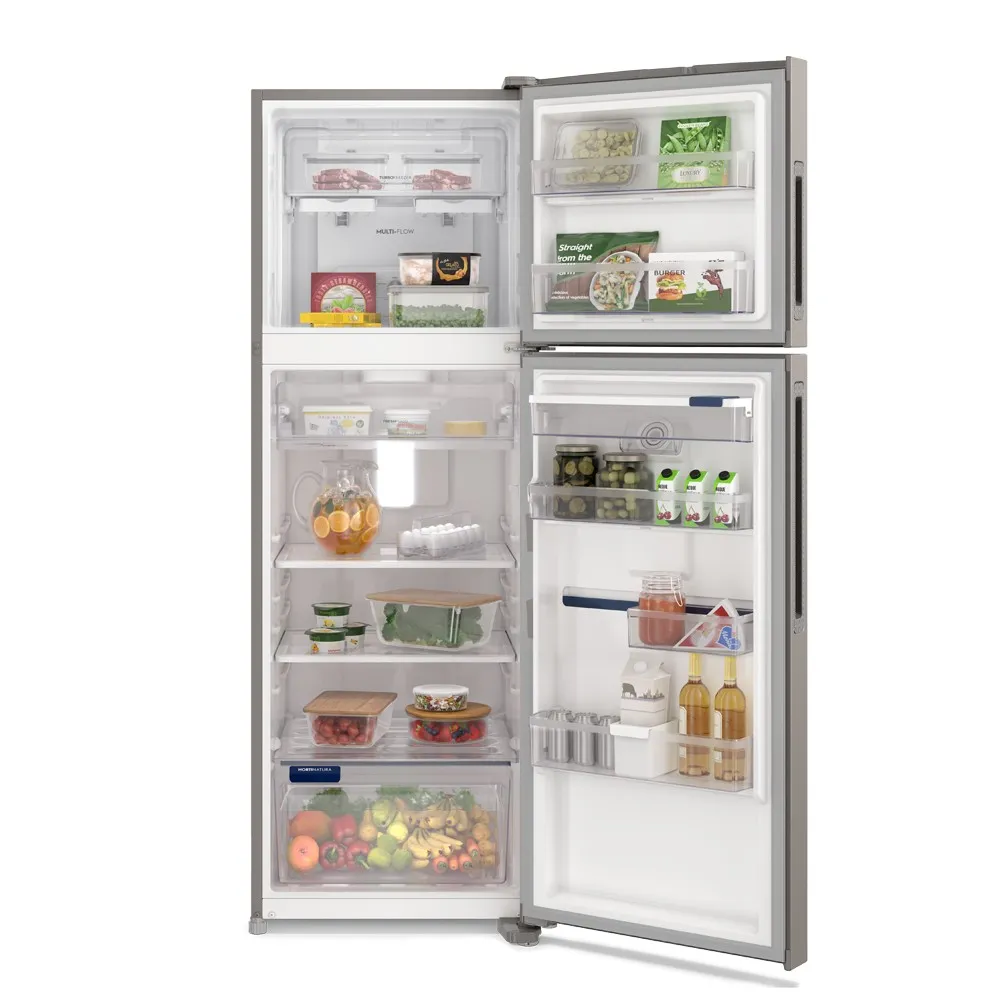 Geladeira Electrolux Frost Free Inverter 389L Água na Porta AutoSense cor Inox Look (IW43S)