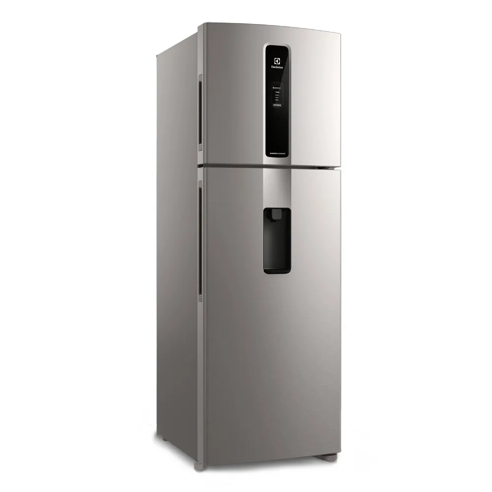 Geladeira Electrolux Frost Free Inverter 389L Água na Porta AutoSense cor Inox Look (IW43S)