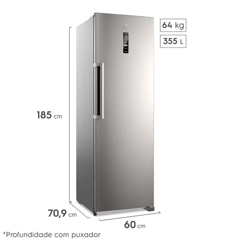 Kit Geladeira Electrolux Frost Free 354L Experience Com Autosense (RTI4S) + Freezer Electrolux 273L Experience Com Inverter cor Inox Twins (FTI4S)
