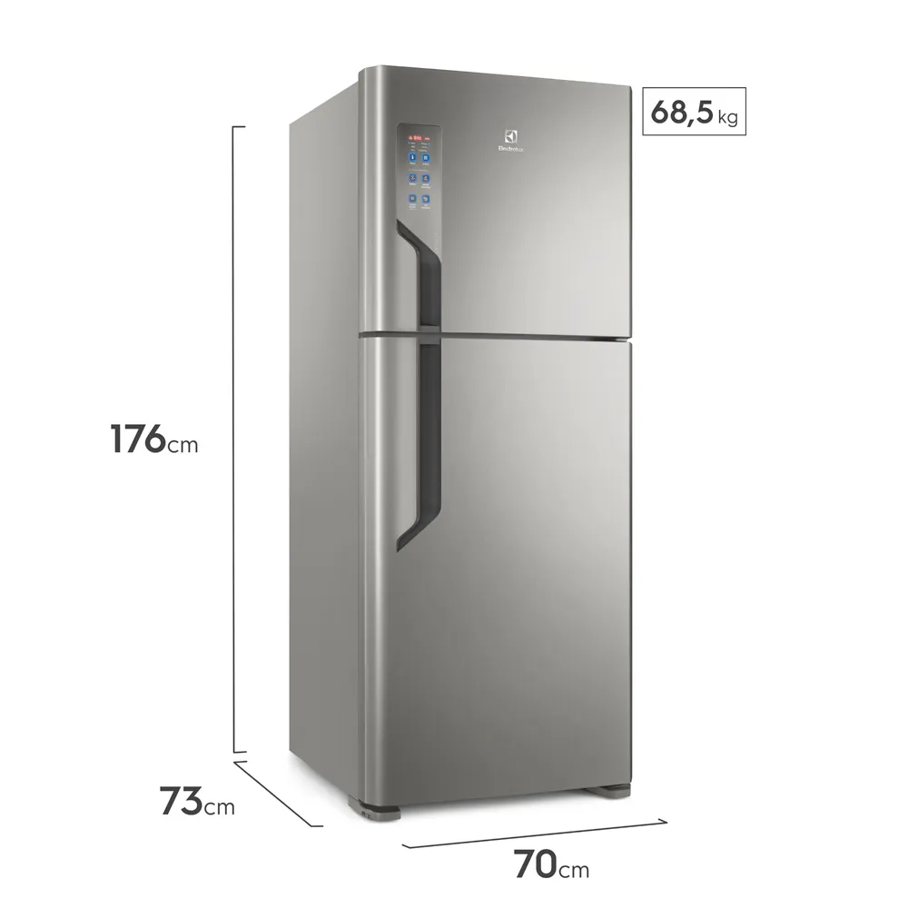 Geladeira Electrolux Frost Free Inverter 431L Efficient Duplex Cor Inox Look (IT55S)