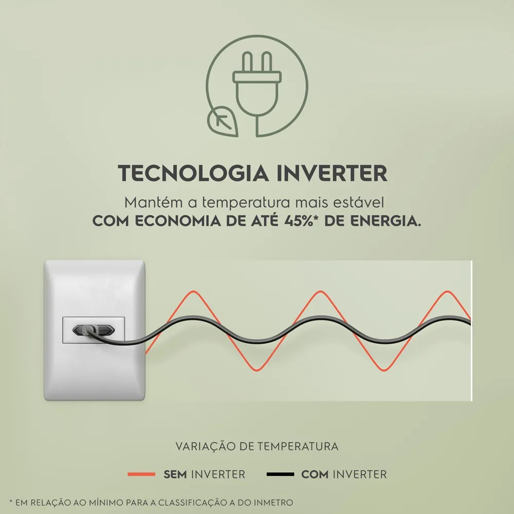 Geladeira Electrolux Frost Free Inverter 431L Efficient Duplex Cor Inox Look (IT55S)
