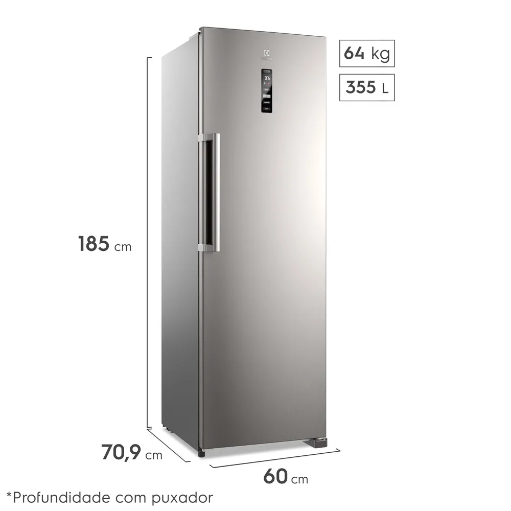 Geladeira Electrolux Frost Free 354L Experience Com Autosense Twins Cor Inox (RTI4S)