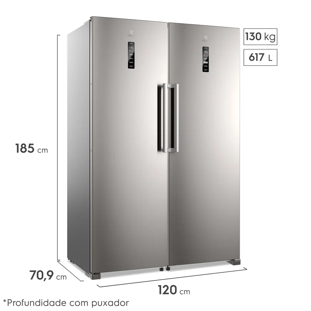 Geladeira Electrolux Frost Free 354L Experience Com Autosense Twins Cor Inox (RTI4S)