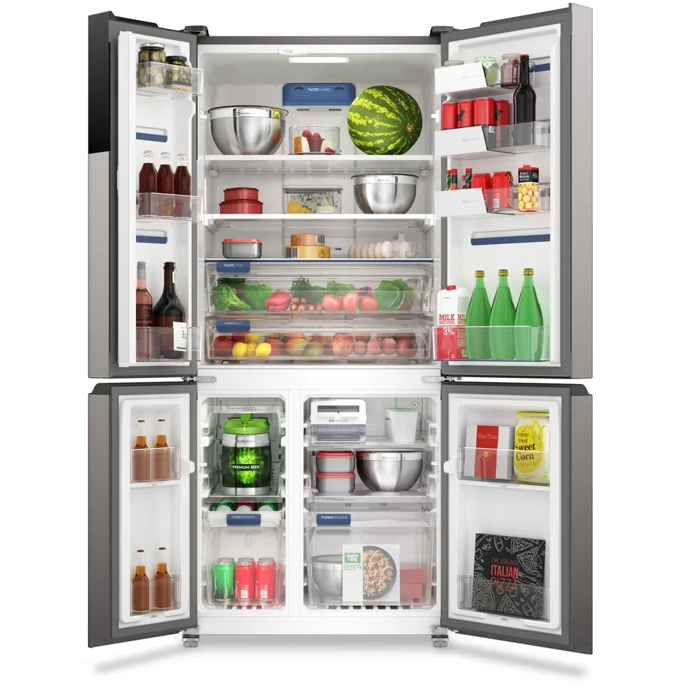 Geladeira Electrolux Frost Free 594L Experience com FlexiSpace 4 Portas Cor Inox Look (IQ8S)