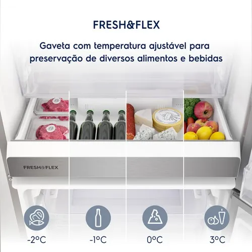 Geladeira Electrolux Inverse Inverter com Fresh&Flex 488 L cor Inox (IB55S)