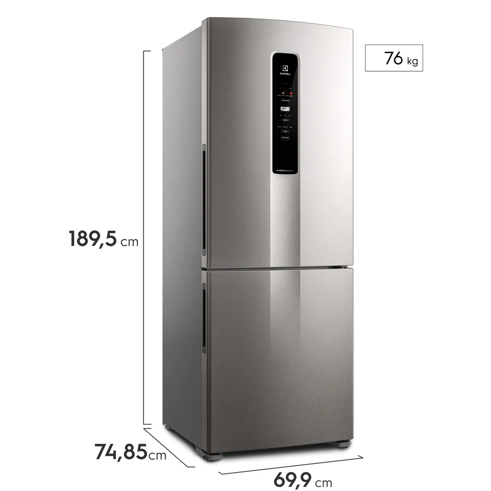 Geladeira Electrolux Frost Free Inverter 490L Efficient Inverse Cor Inox Look (IB54S)