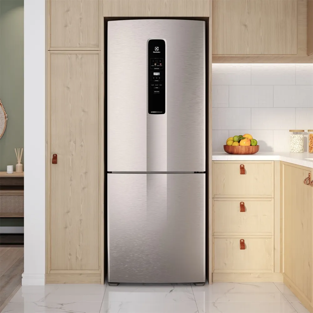 Geladeira Electrolux Frost Free Inverter 490L Efficient Inverse Cor Inox Look (IB54S)