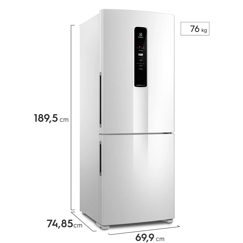 Geladeira Electrolux Frost Free Inverter 490L Efficient Inverse Branca (IB54)