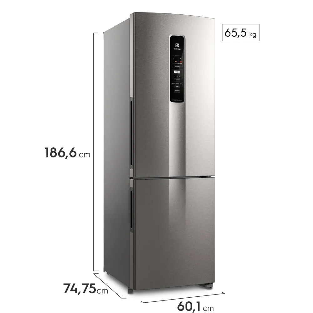 Geladeira Electrolux Frost Free Inverter 400L AutoSense Inverse Cor Inox Look (IB45S)