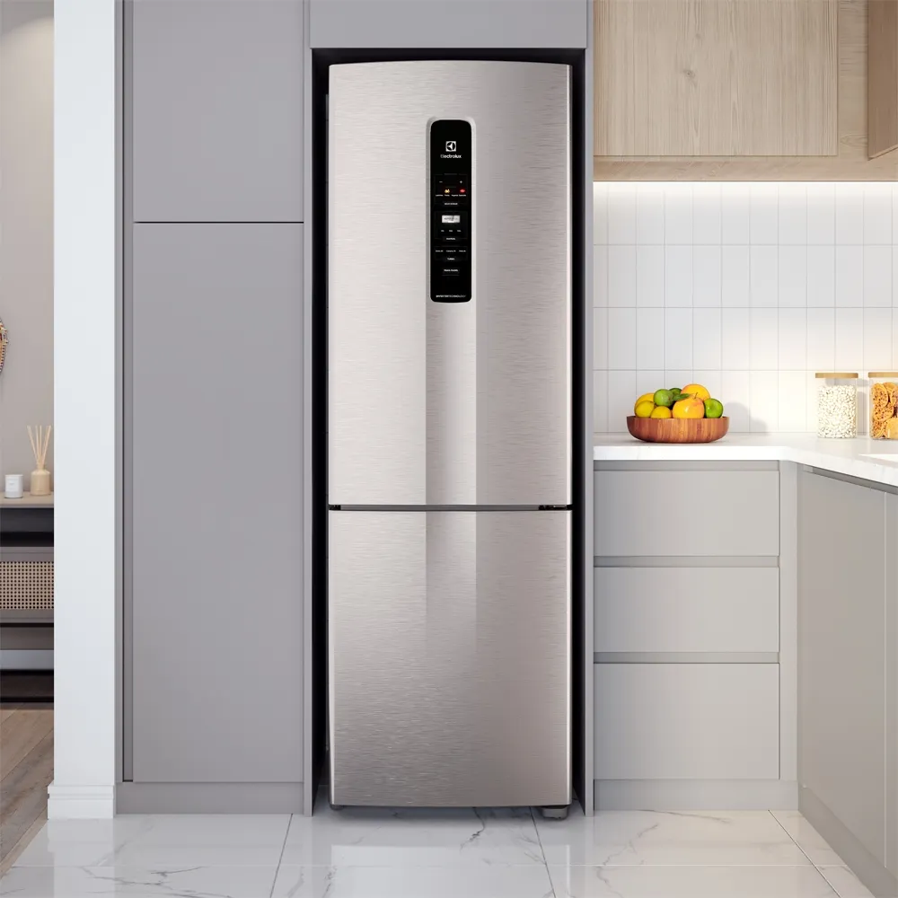 Geladeira Electrolux Frost Free Inverter 400L AutoSense Inverse Cor Inox Look (IB45S)
