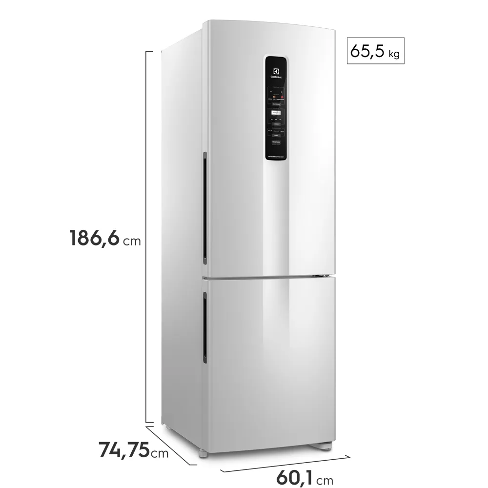 Geladeira Electrolux Frost Free Inverter 400L Efficient AutoSense Inverse Branca (IB45)