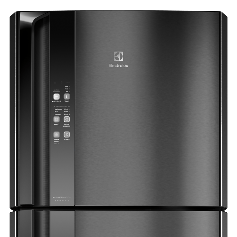 Geladeira Electrolux Frost Free Inverter 431L AutoSense Duplex Cor Black Inox Look (IF55B)
