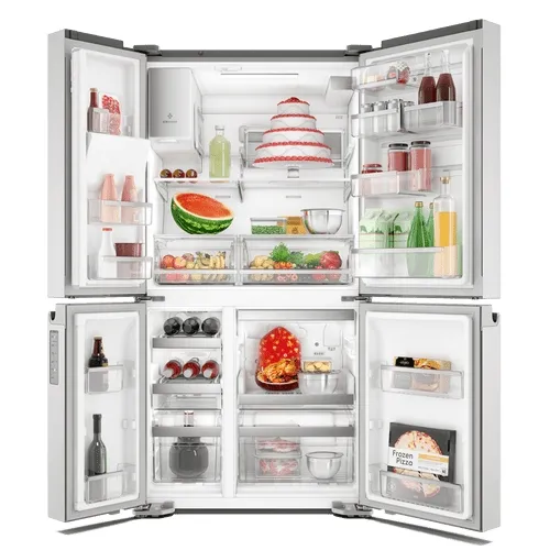 Geladeira Electrolux Frost Free Inverter 585L FlexiSpace Conectada Wi-fi 4 Portas Cor Inox (DQ90X)