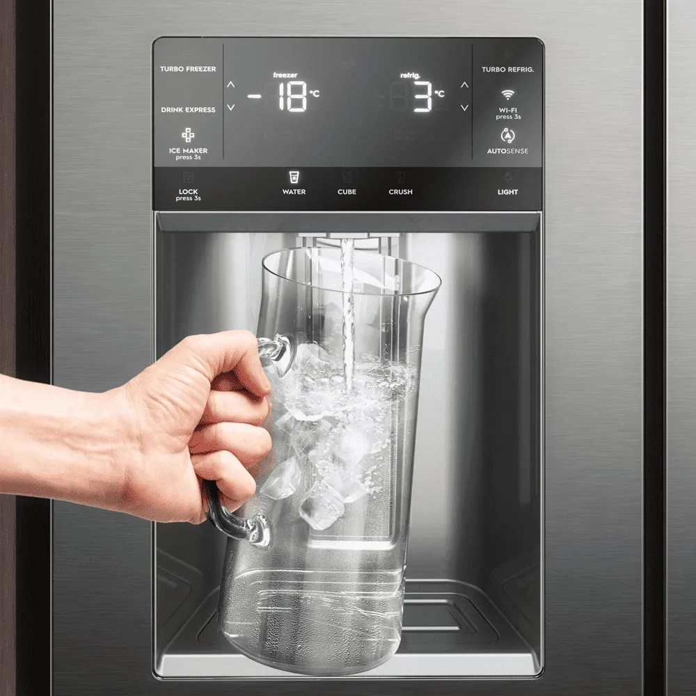 Geladeira Electrolux Frost Free Inverter 585L FlexiSpace Conectada Wi-fi 4 Portas Cor Inox (DQ90X)