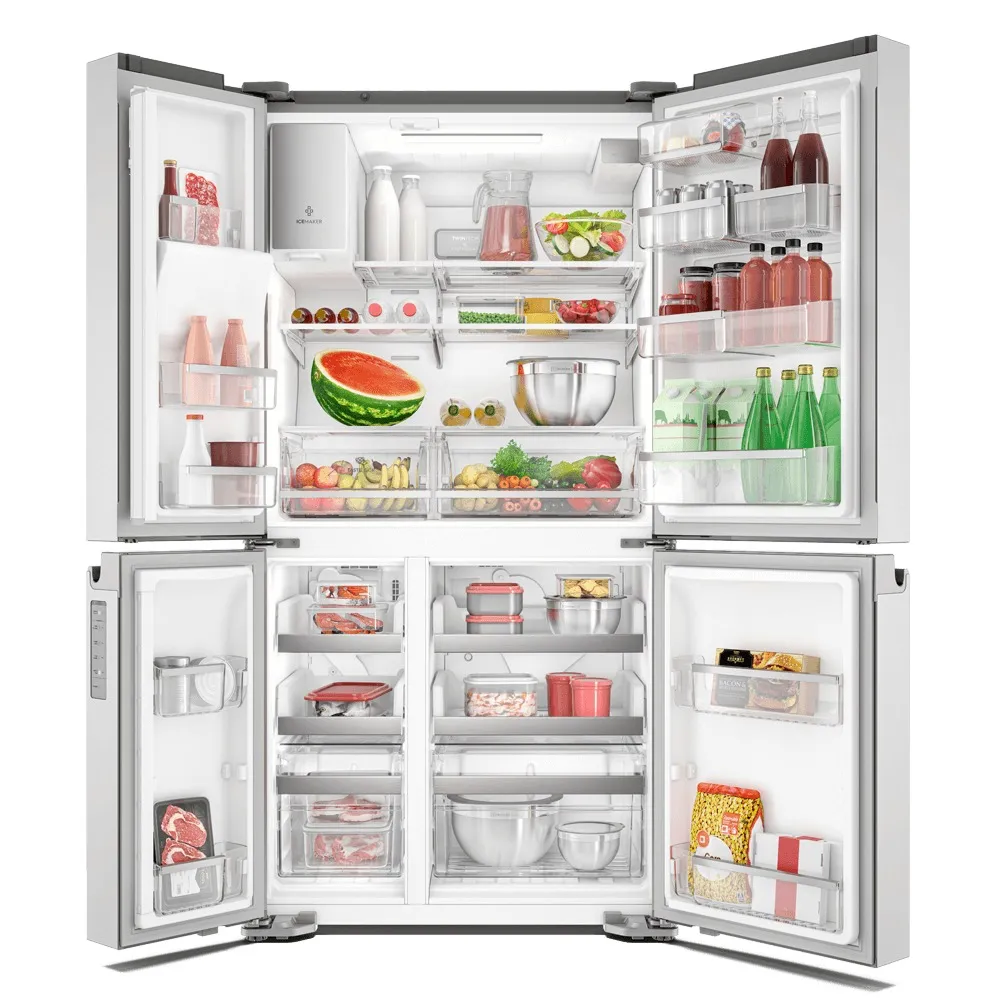 Geladeira Electrolux Frost Free Inverter 585L FlexiSpace Conectada Wi-fi 4 Portas Cor Inox (DQ90X)