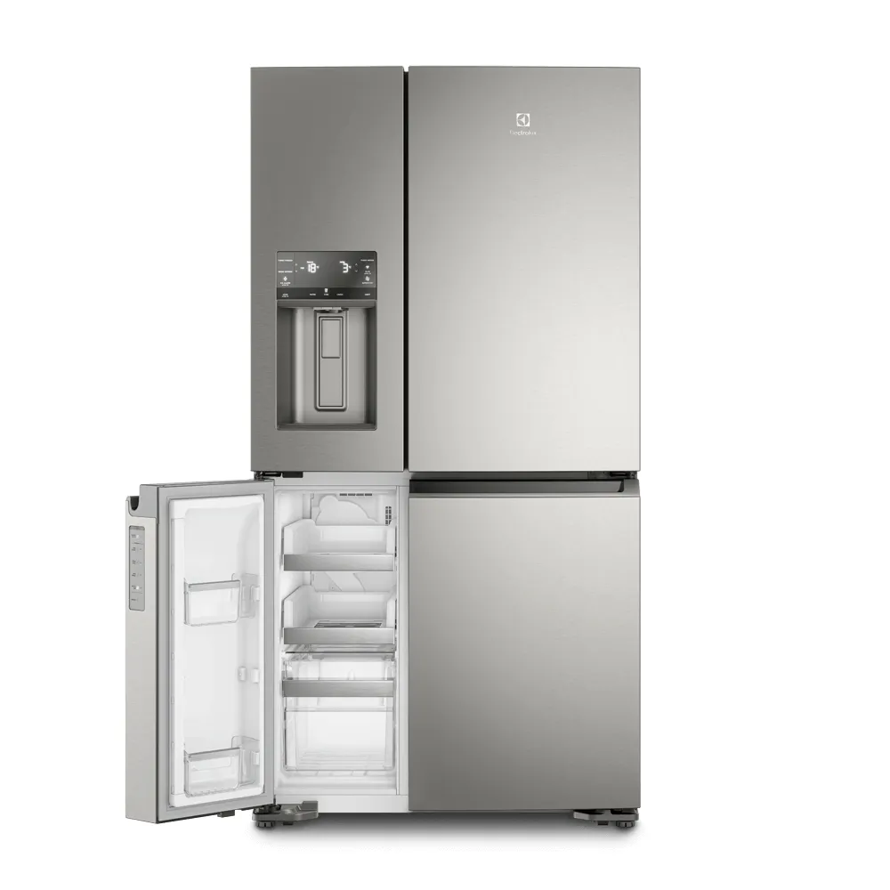 Geladeira Electrolux Frost Free Inverter 585L FlexiSpace Conectada Wi-fi 4 Portas Cor Inox (DQ90X)