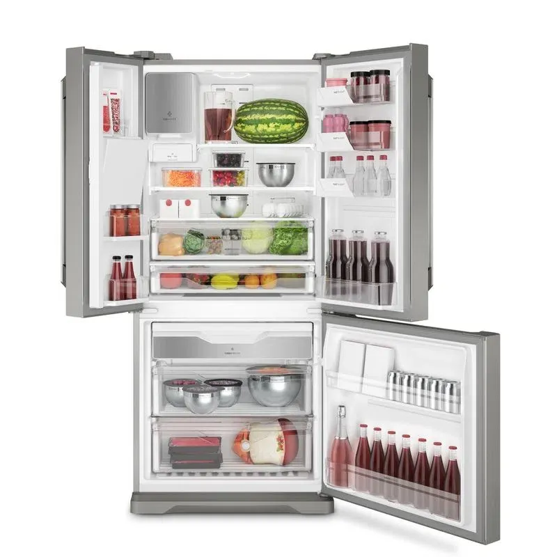 Geladeira Electrolux Frost Free Inverter 538L Efficient 3 Portas Cor Inox (DM86X)