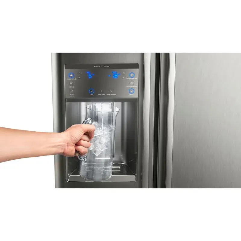 Geladeira Electrolux Frost Free Inverter 538L Efficient 3 Portas Cor Inox (DM86X)