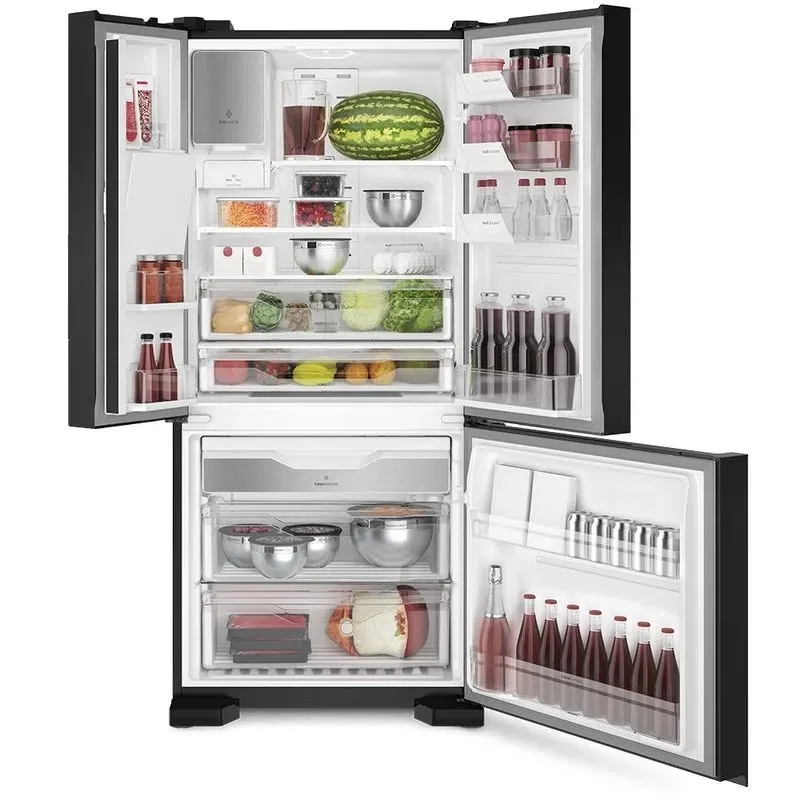 Geladeira Electrolux Frost Free Inverter 538L Efficient 3 Portas Cor Preta (DM86V)
