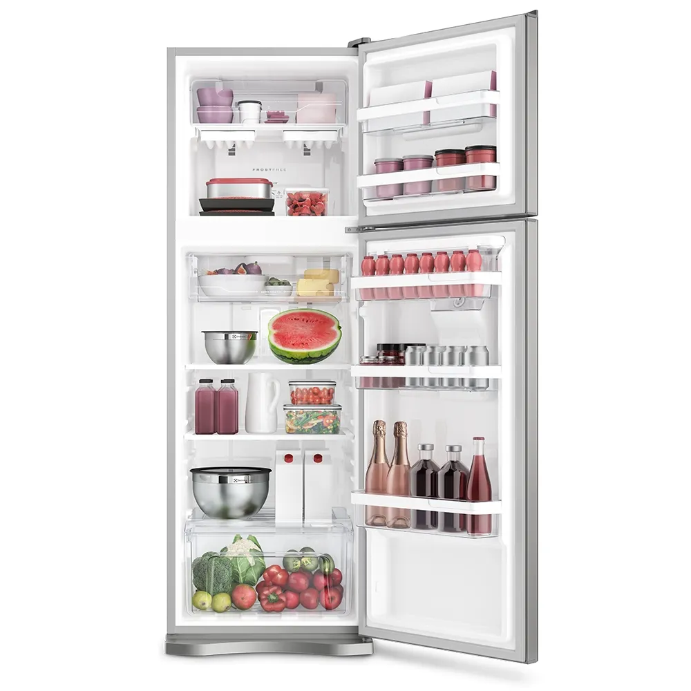 Geladeira Electrolux Frost Free 382L Dispenser de Água Duplex Cor Inox (TW42S)