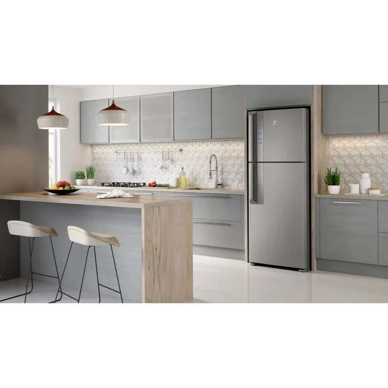 Geladeira Electrolux Frost Free Inverter 431L Efficient Duplex Cor Inox (IF55S)