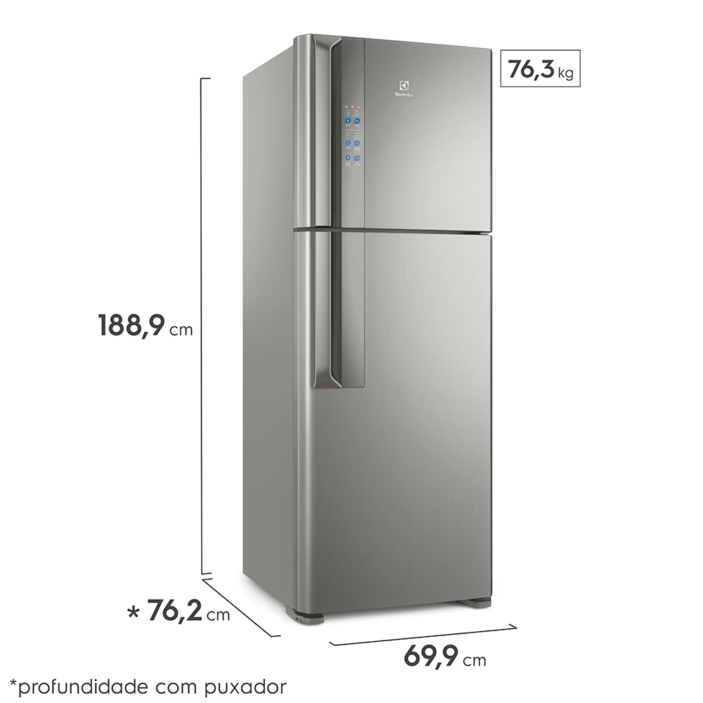 Geladeira Electrolux Frost Free 474L Duplex Cor Inox (DF56S)