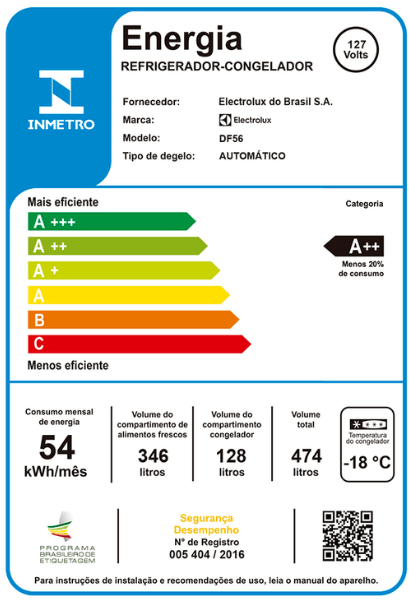 Geladeira Electrolux Frost Free 474L Duplex Branca (DF56)