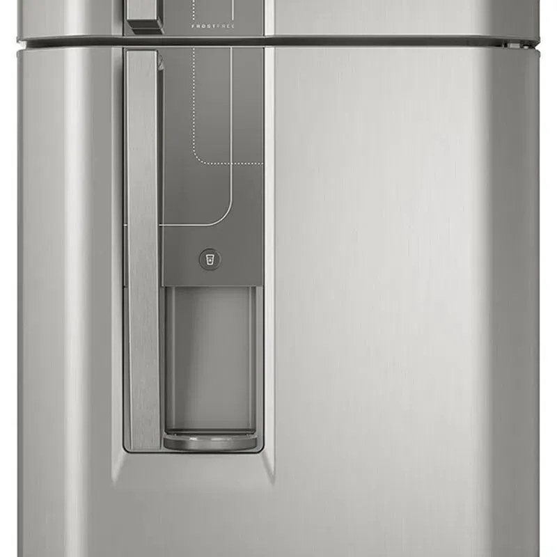Geladeira Electrolux Frost Free 400L Dispenser de Água Duplex Cor Inox (DW44S)