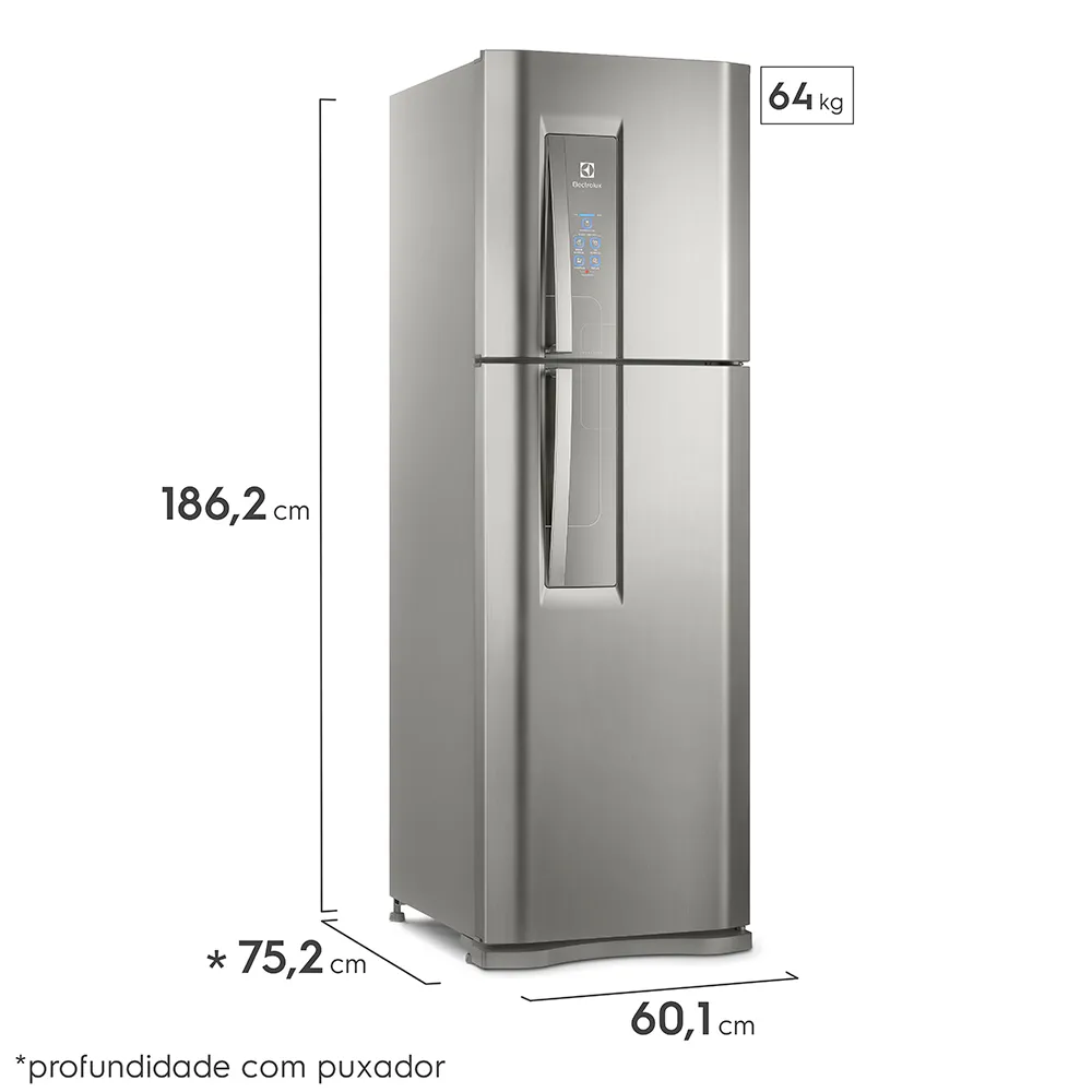 Geladeira Electrolux Frost Free 402L Duplex Cor Inox (DF44S)