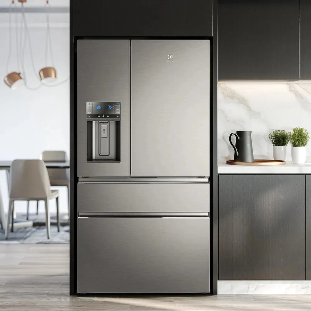 Geladeira Electrolux Frost Free Inverter 540L FlexiSpace Conectada Wi-fi 4 Portas Cor Inox (DM91X)