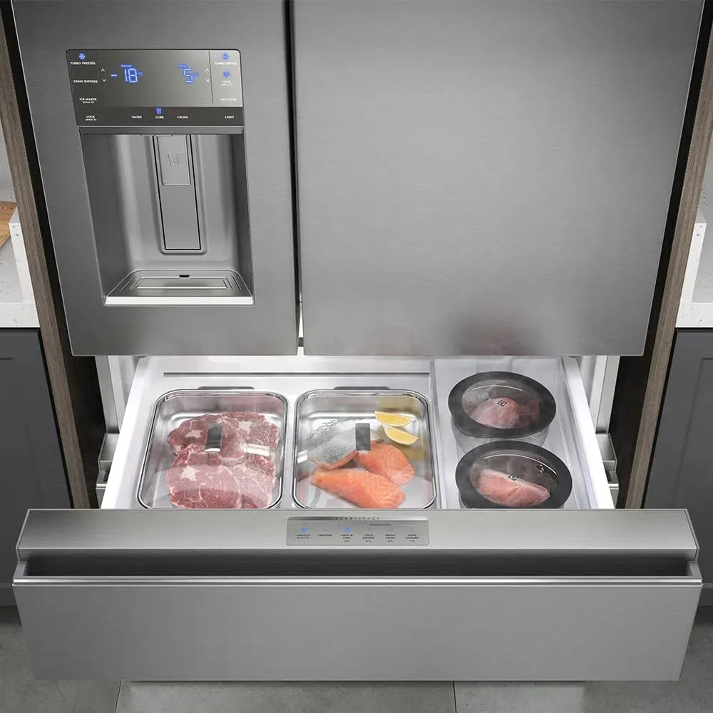 Geladeira Electrolux Frost Free Inverter 540L FlexiSpace Conectada Wi-fi 4 Portas Cor Inox (DM91X)