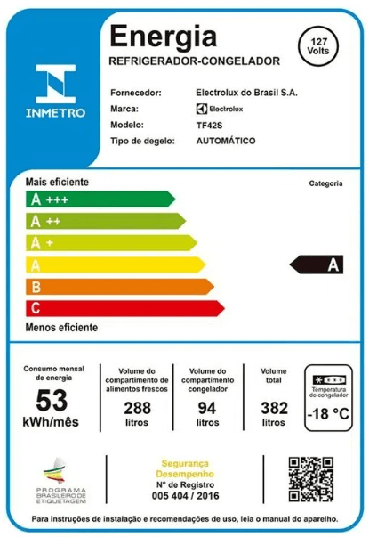 Geladeira Electrolux Frost Free 382L Duplex Cor Inox (TF42S)