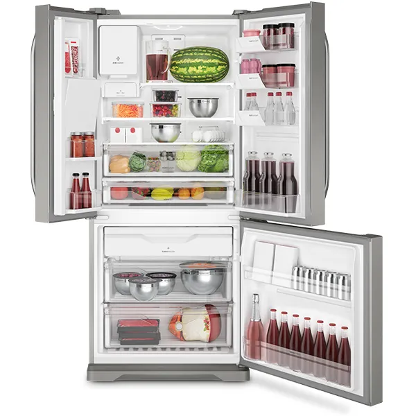 Geladeira Electrolux Frost Free Inverter 538L Efficient 3 Portas Cor Inox (DM85X)