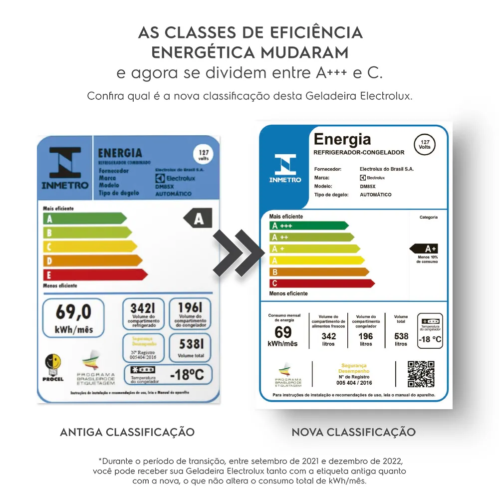Geladeira Electrolux Frost Free Inverter 538L Efficient 3 Portas Cor Inox (DM85X)