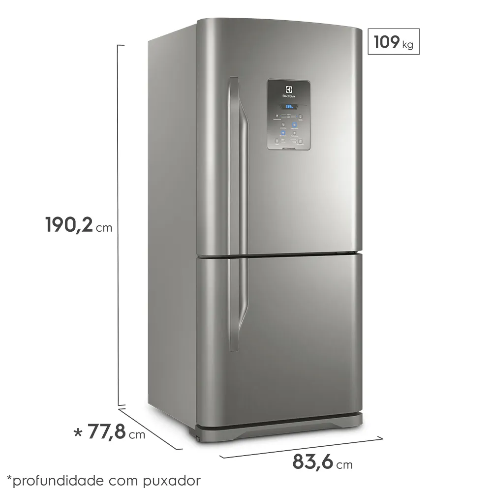 Geladeira Electrolux Frost Free 598L Efficient Inverse Cor Inox (DB84X)