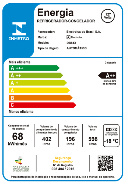 Geladeira Electrolux Frost Free 598L Efficient Inverse Cor Inox (DB84X)