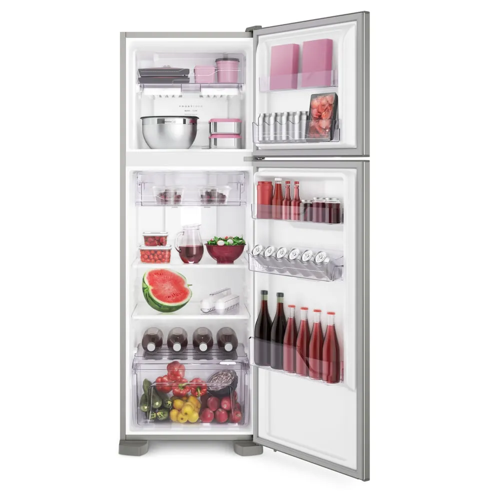 Geladeira Electrolux Frost Free 371L Turbo Congelamento Duplex Cor Inox (DFX41)
