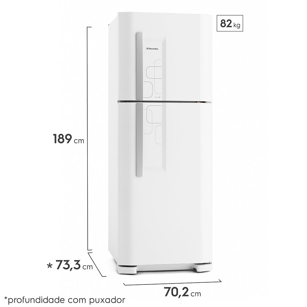 Geladeira Electrolux Cycle Defrost 475L Duplex Branca (DC51)