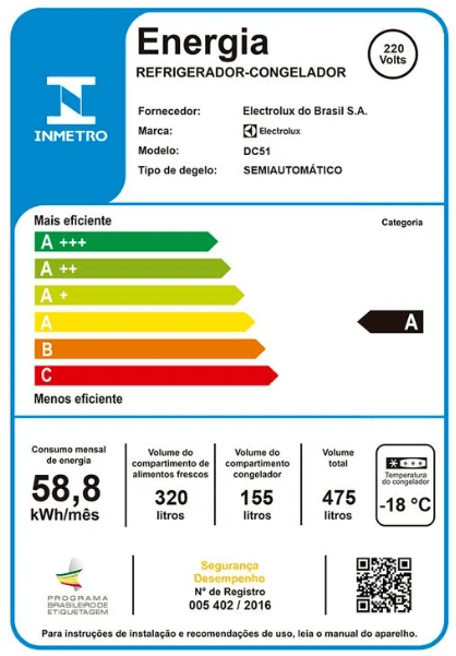 Geladeira Electrolux Cycle Defrost 475L Duplex Branca (DC51)