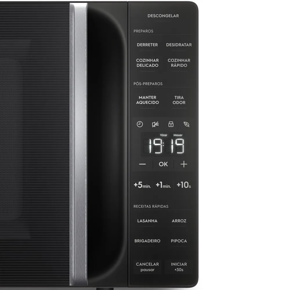 Micro-ondas Electrolux 23L Preto Efficient com Descongelamento Assistido (ME23P)
