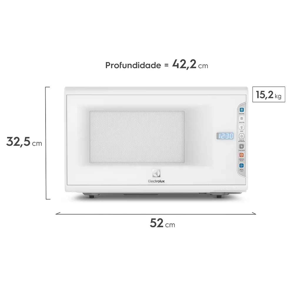 Micro-ondas Electrolux 31L Branco com Painel Integrado e Display Econômico (MI41T)