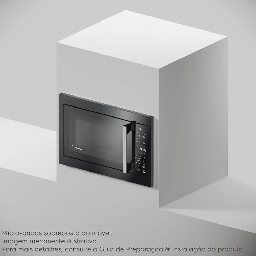 Micro-ondas de Embutir Electrolux 34L Preto Experience com Descongelamento Assistido (ME3BP)