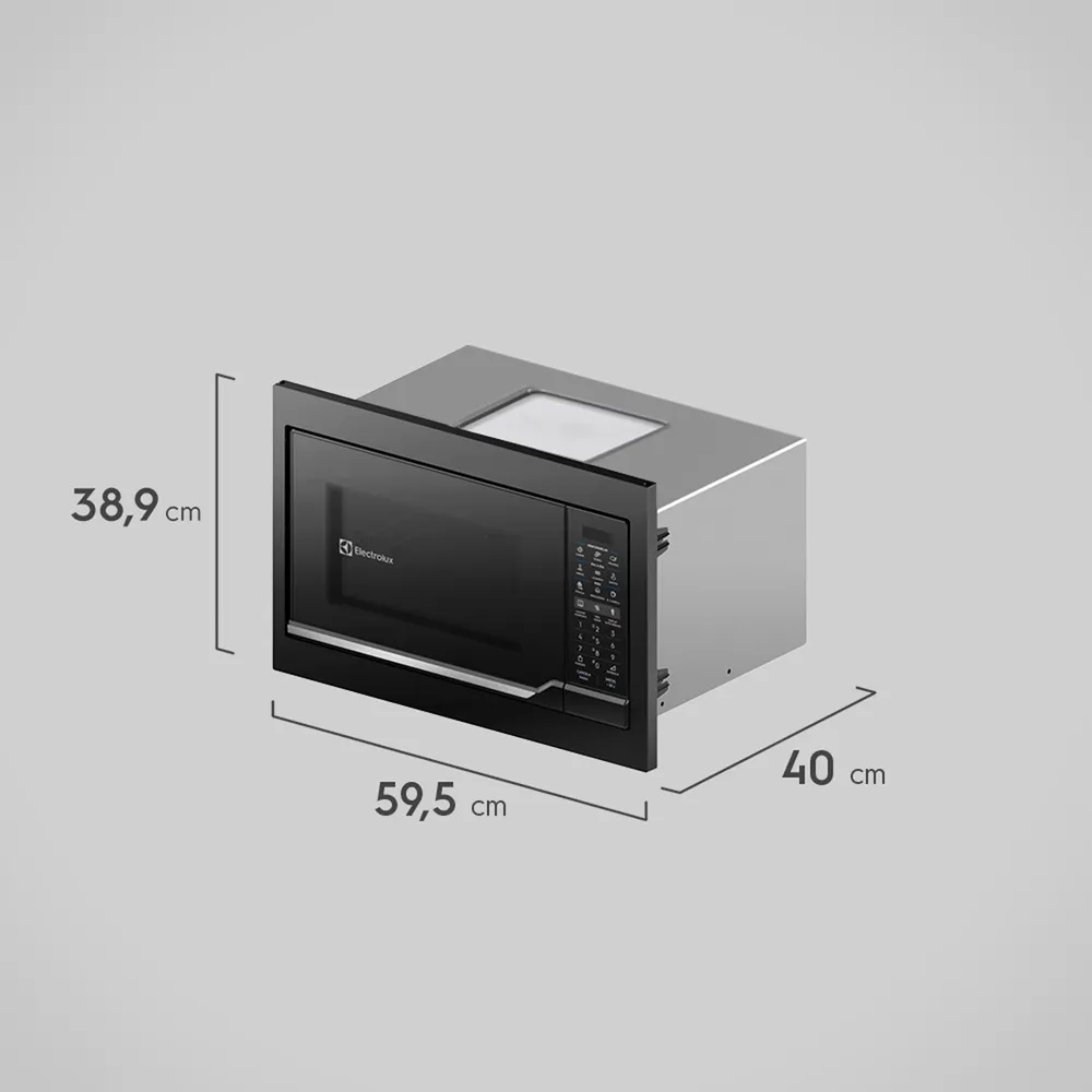 Micro-ondas de Embutir Electrolux 34L Preto com Painel Digital e Função Tira odor (ME3EP)
