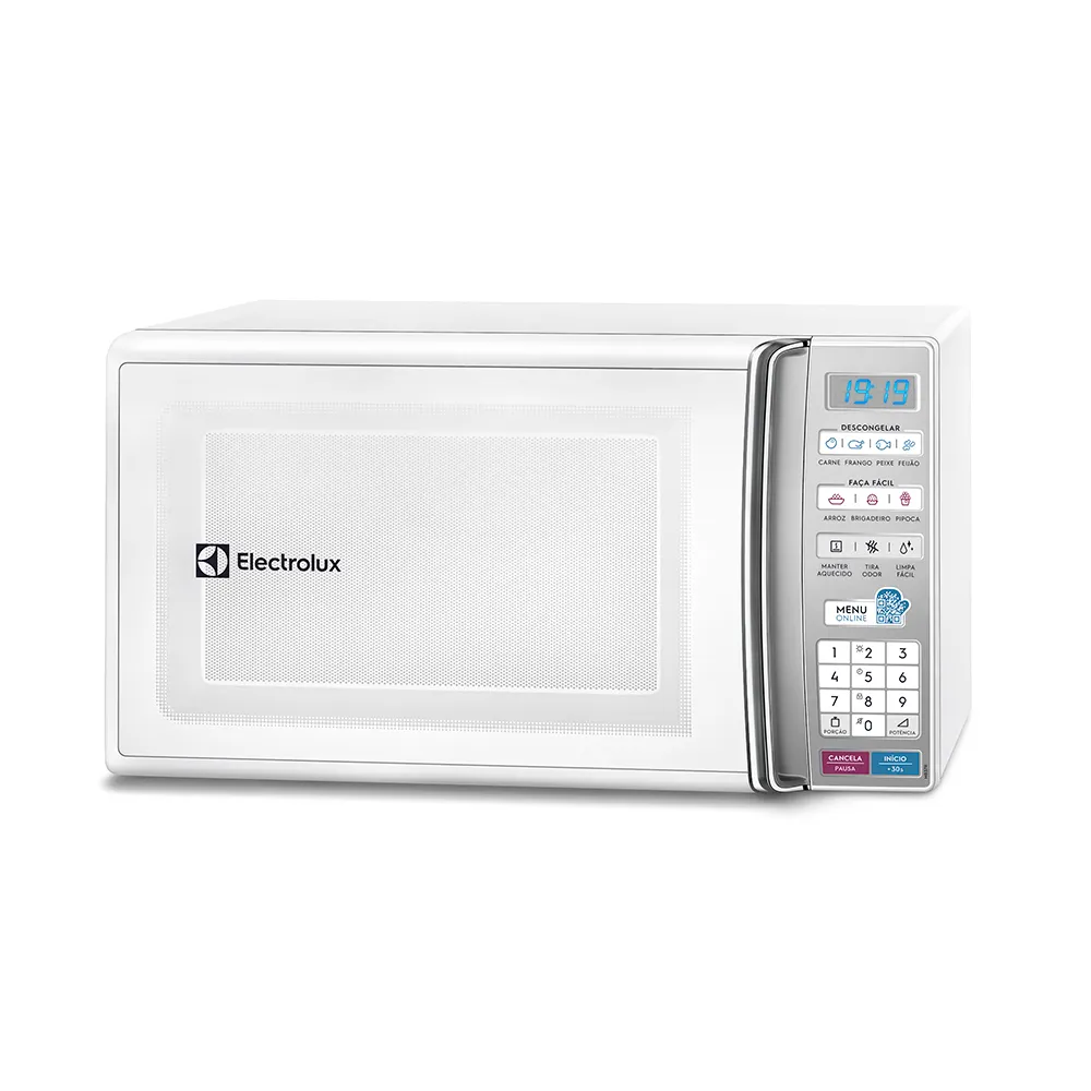 Micro-ondas Electrolux 27L Branco com 55 receitas pré-programadas e Função Tira Odor (MB37R)