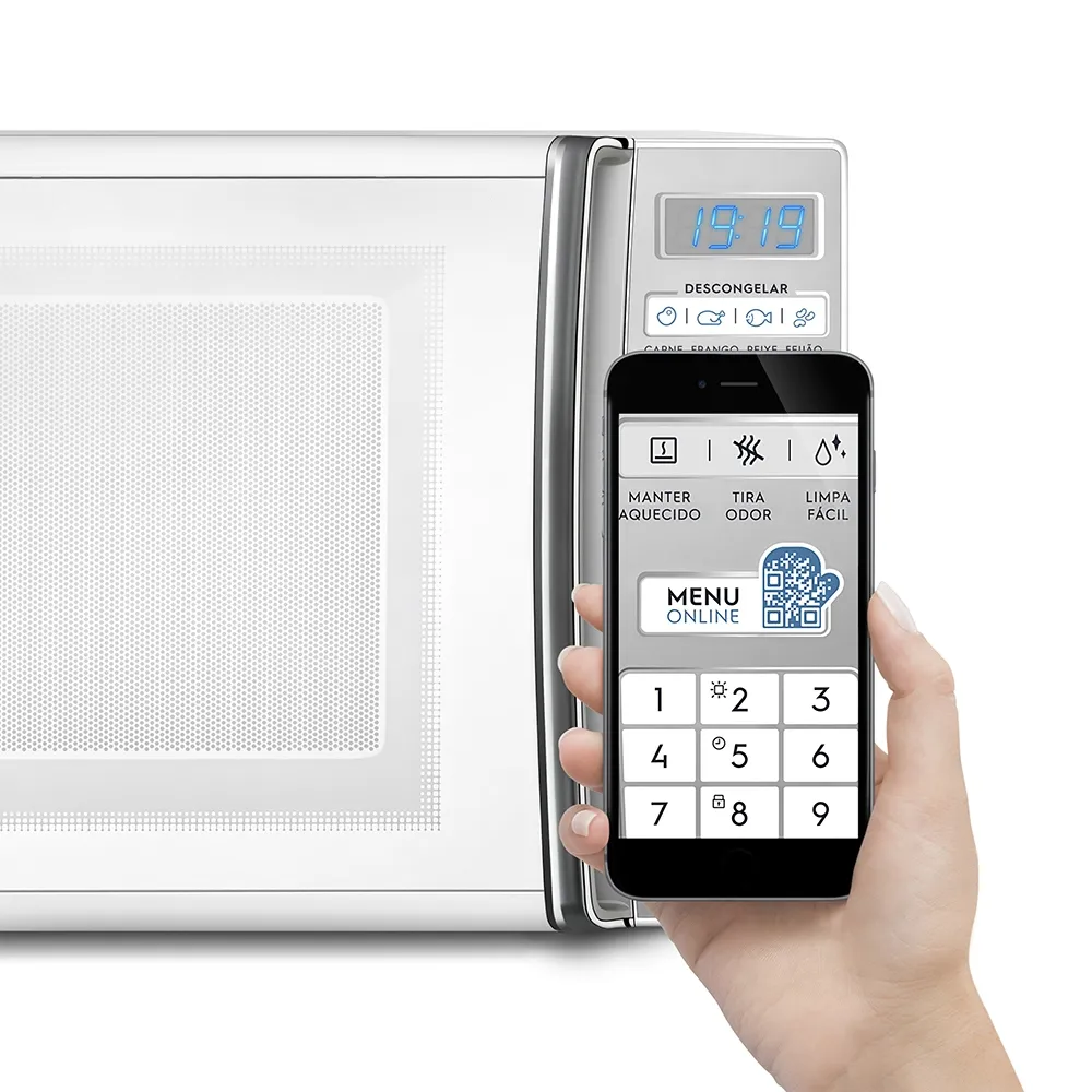 Micro-ondas Electrolux 27L Branco com 55 receitas pré-programadas e Função Tira Odor (MB37R)