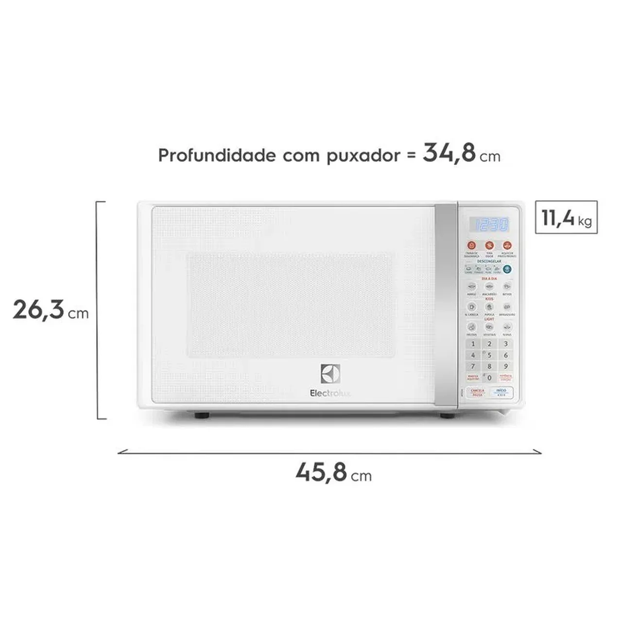Micro-ondas Electrolux 20L Branco com Função Tira Odor e Descongelar (MTO30)