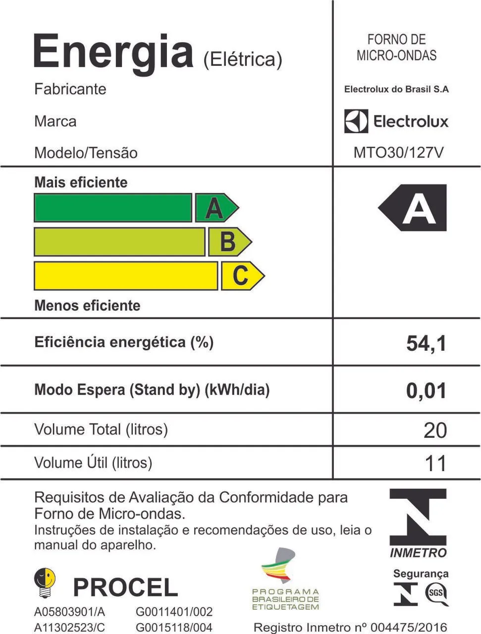 Micro-ondas Electrolux 20L Branco com Função Tira Odor e Descongelar (MTO30)